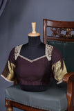 Kanjeevaram saree in the most trending color - dark brown