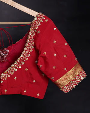 Kalamkari print on mysore crepe silk saree