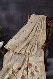 Elegant Cotton Paithani Saree in lovely beige