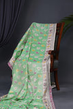 Pastel Patola with intricately designed handwork border