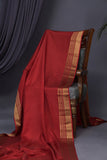 Ravishing mysore crepe silk saree in red