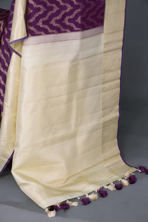 Royal Purple Kanjeevaram Saree