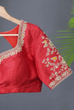 Gorgeous Red Blouse with zardosi work