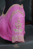 Raising Temple border kanjeevaram saree in Beautiful Pink