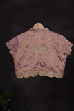 Onion pink organza tissue saree