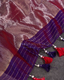 Purple Chanderi Silk saree with all over jaal weaving