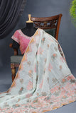 A pure Handloom saree in a lovely pastel shade