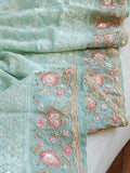Chikankari georgette saree in blue