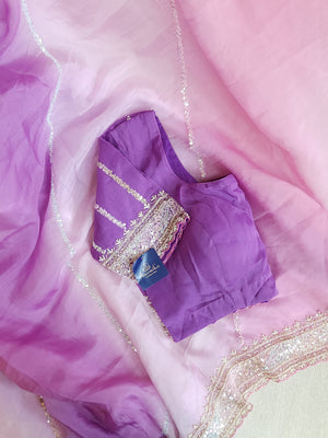 Lilac Love - pretty Georgette saree in a lovely lilac hue