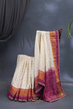 Patan Patola saree with intricately designed maggam work border