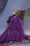 Soft Tussar with a contemporary elegance-Purple