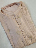 Cream chanderi silk kurta with beautiful and delicate Zari embroidery