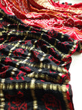 Black and Red Bandini Gharchola Saree