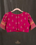 Mysore crepe silk saree in a lovely color combo of earthy brown and magenta