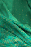 Gorgeous Mysore Silk Saree in green with  a contrast blue border