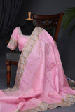 Gadwal Paithani saree in lovely baby pink