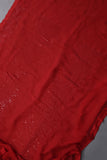 Fiery Red Georgette Cocktail Saree