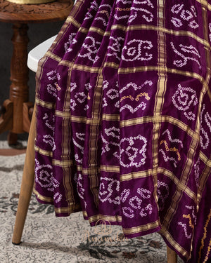 Purple Bandini Gharchola Saree