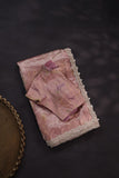 Onion pink organza tissue saree