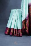 A Vintage kanjeevaram in a lovely shade of blue