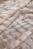 Stunning cocktail saree in champagne gold color