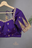 Gadwal saree in royal purple hue