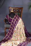 Kalamkari and Bandini fusion on modal silk