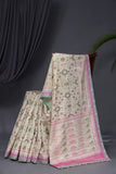 Pastel Patola with intricately designed handwork border