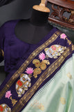 Gorgeous Gadwal with Stunning tanjore painting border