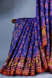 Patan Patola at its best - Royal Blue & Maroon