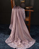 Brocade tissue georgette sarees with intricately embroidered border