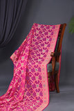 Pink Banarasi Georgette saree with a stunning work blouse