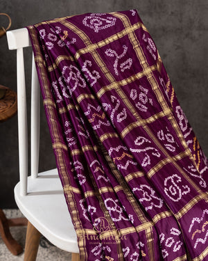 Purple Bandini Gharchola Saree