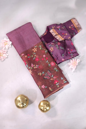 Petite Pointe Elegance on pure Handloom tussar