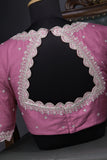 Pastel Patola with intricately designed handwork border