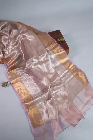 Regal Tissue Brocade saree in lovely lilac
