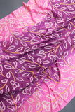 Pure Bandini saree on gaji silk with chikankari pallu