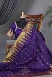 Gadwal saree in royal purple hue