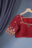Patan Patola at its best - Royal Blue & Maroon