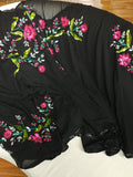 Black Georgette with multi color floral sequins work