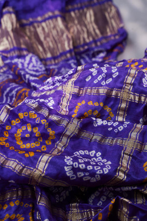 Purple Bandini Gharchola saree