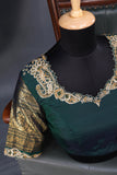 Elegant Gadwal Kanchi saree in beautiful emerald green shade