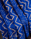 Beautiful blue and black Bandini gaji silk saree with ajrak border and blouse