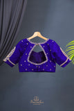 Pure Kanjeevaram saree in green & purple