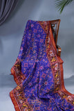 Patan Patola at its best - Royal Blue & Maroon
