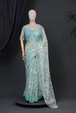 Light blue organza saree - cocktail Edit