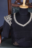 A Breathtaking Black Crepe saree - Festive Glamor