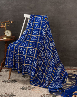 Royal Blue Bandini Gharchola Saree