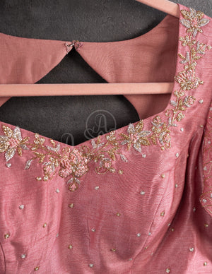 Chanderi Tissue saree with Zari woven buttas