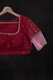 Beautiful Banarasi Silk Saree in shades of magenta and pink